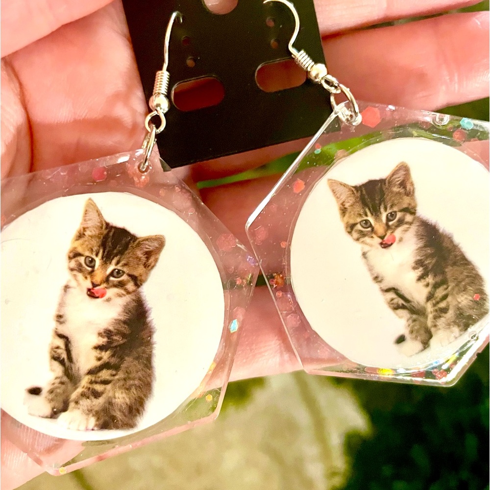 Acrylic Cat Earrings